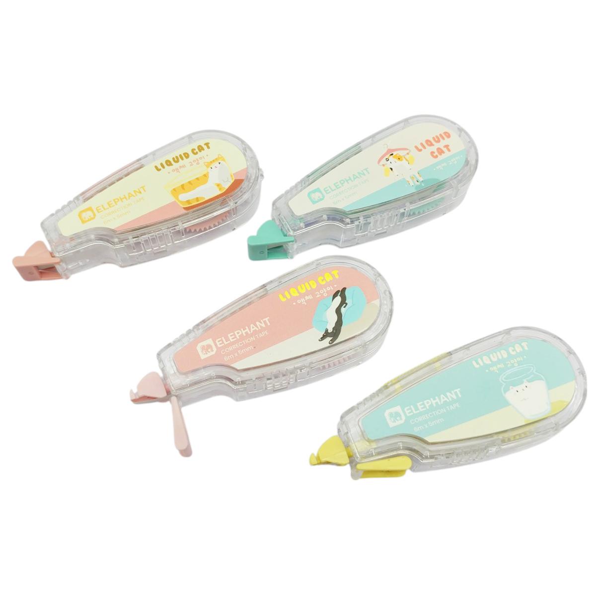 Xóa Kéo Liquid Cat - 6mm x 5m - Elephant (Mẫu Màu Giao Ngẫu Nhiên)