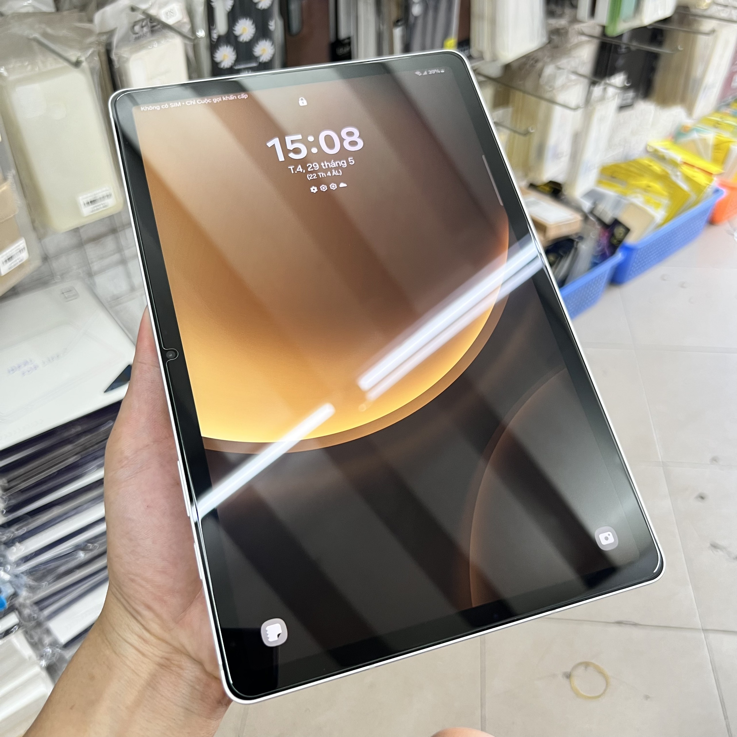 Tấm dán kính cường lực vát cạnh cho SamSung Galaxy Tab S10+ Plus, S9 FE+ Plus, S9+ Plus, S10 Ultra, S9 FE, S9, S7/S8, S7 FE, S7+ Plus, S6 Lite - Hàng chính hãng