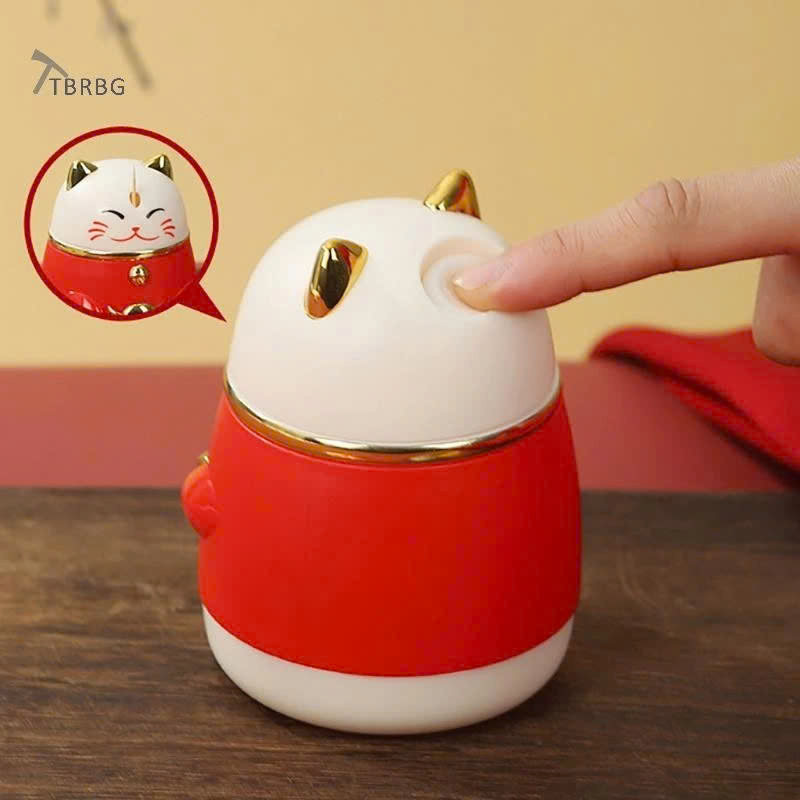 Hộp Đựng Tăm Tự Động Mèo Thần Tài May Mắn Cả Năm | Hộp Tăm Thông Minh, Dễ Thương, Tiện Dụng - HÀNG CHÍNH HÃNG MINIIN