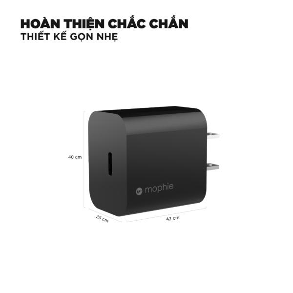 Cốc Sạc Mophie Type C PD 20W - Hàng chính hãng dành cho iPhone