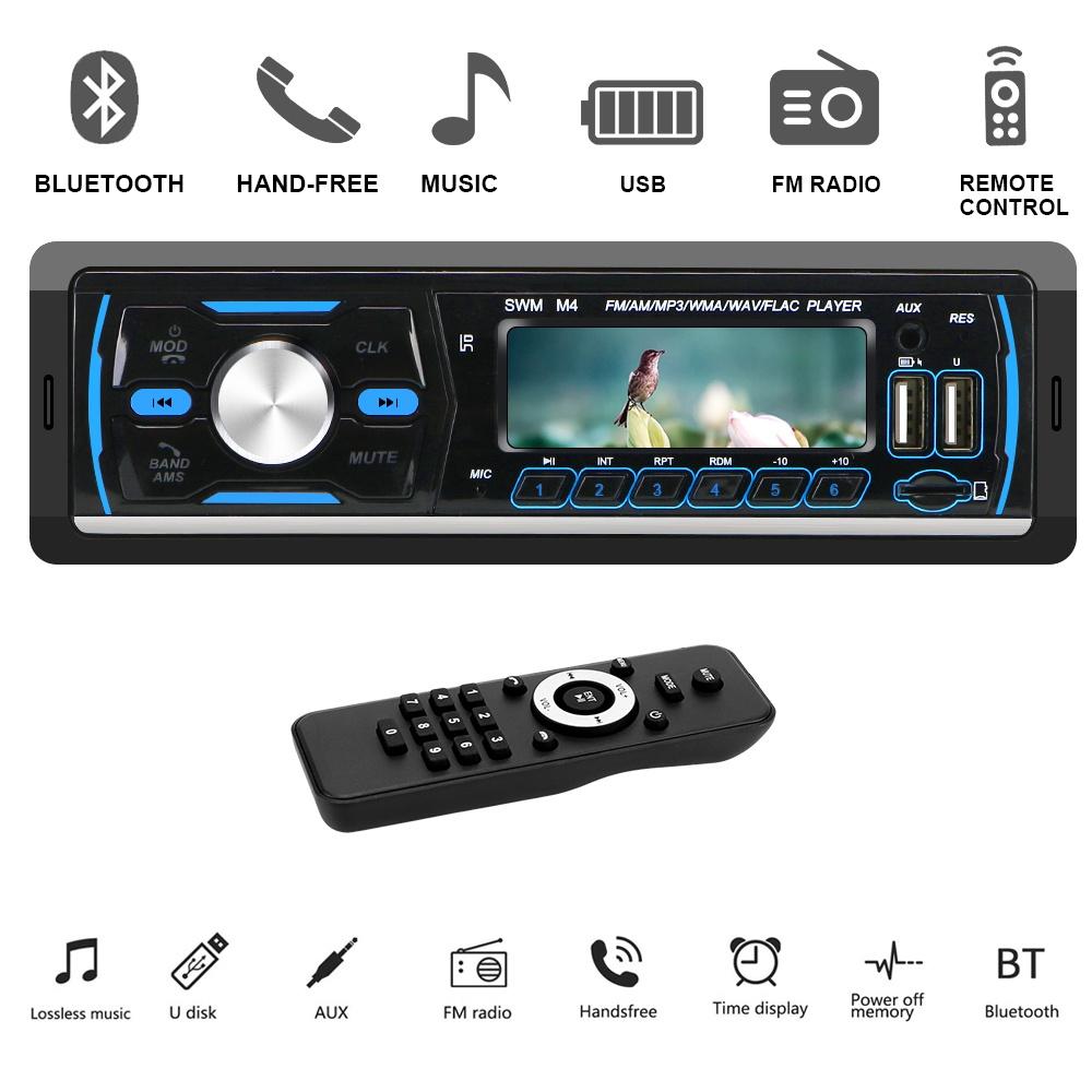 Máy nghe nhạc MP3 1 Din hỗ trợ FM/AM/RDS/DAB +/MP3 Bluetooth cho xe hơi