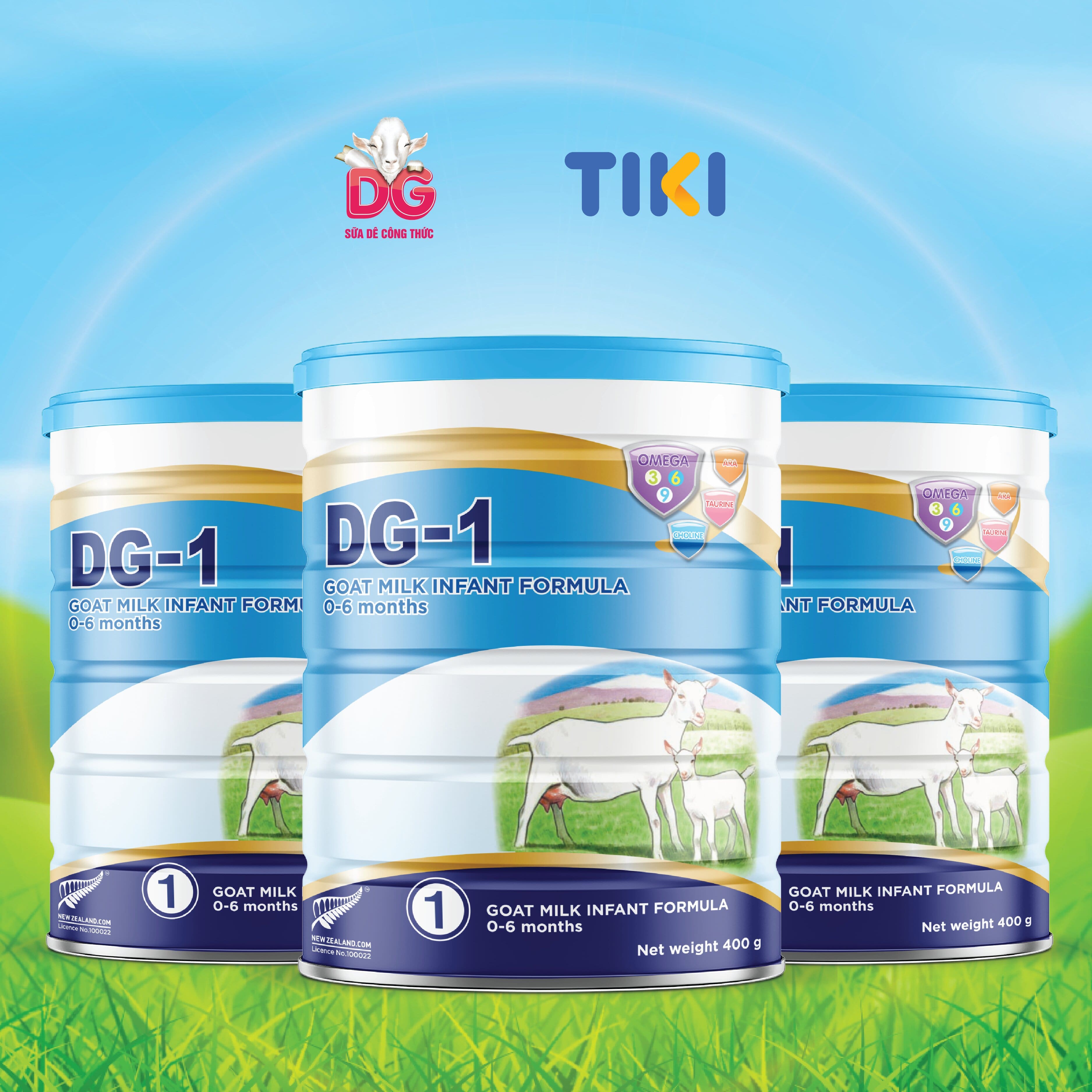 Combo 3 Lon Sữa Dê DG-1 400g