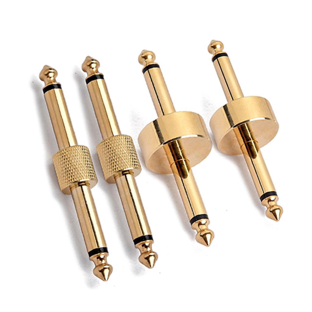 4 Cái/bộ Phơ Guitar Chuyển Đổi Cổng Kết Nối Cắm Phụ Kiện Vàng