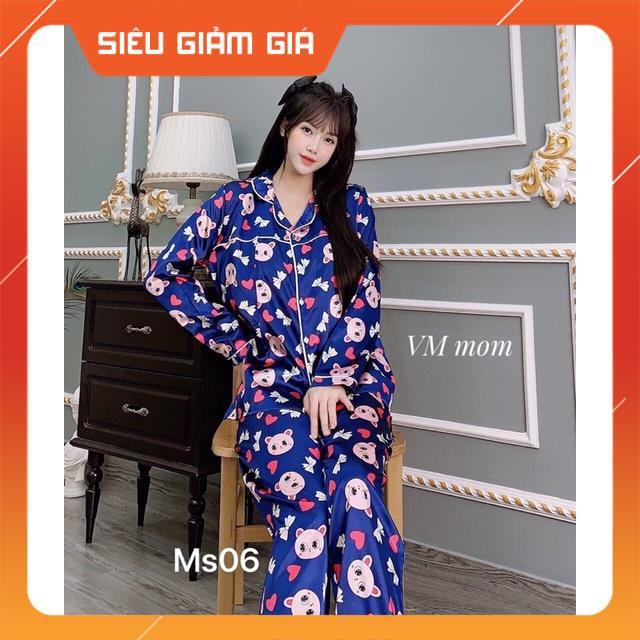 Bộ bầu bộ pijama bầu và sau sinh 2 in1 chất lụa thái cao cấp️quần có chun chỉnh️bộ sau sinh siêu mềm ️Freesize 43~68k