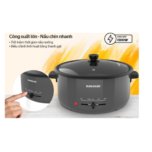 Nồi lẩu điện đa năng Sunhouse SHD4523- Hàng chính hãng