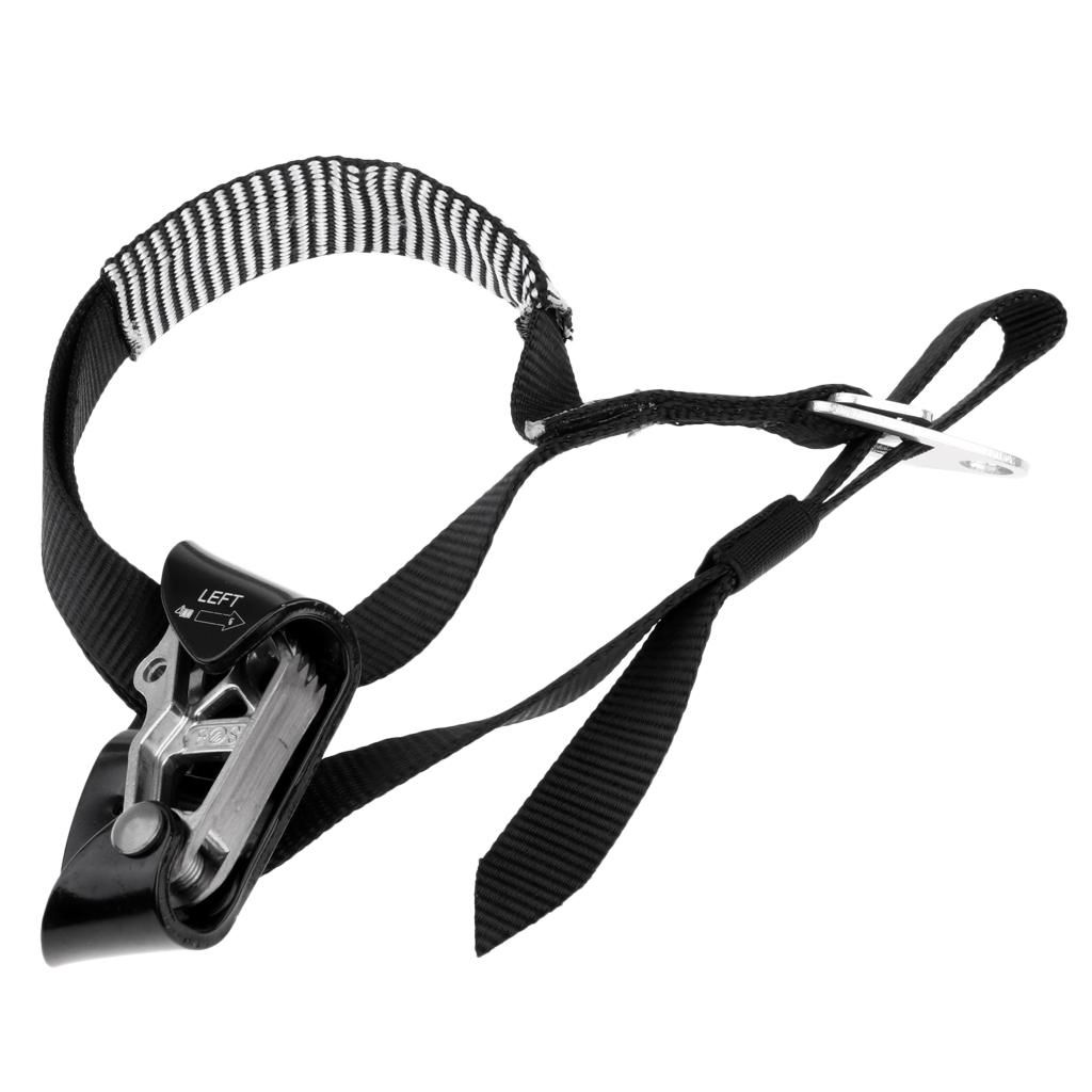 2pcs Rock Climbing Left Foot Ascender + 15KN Rope Grab