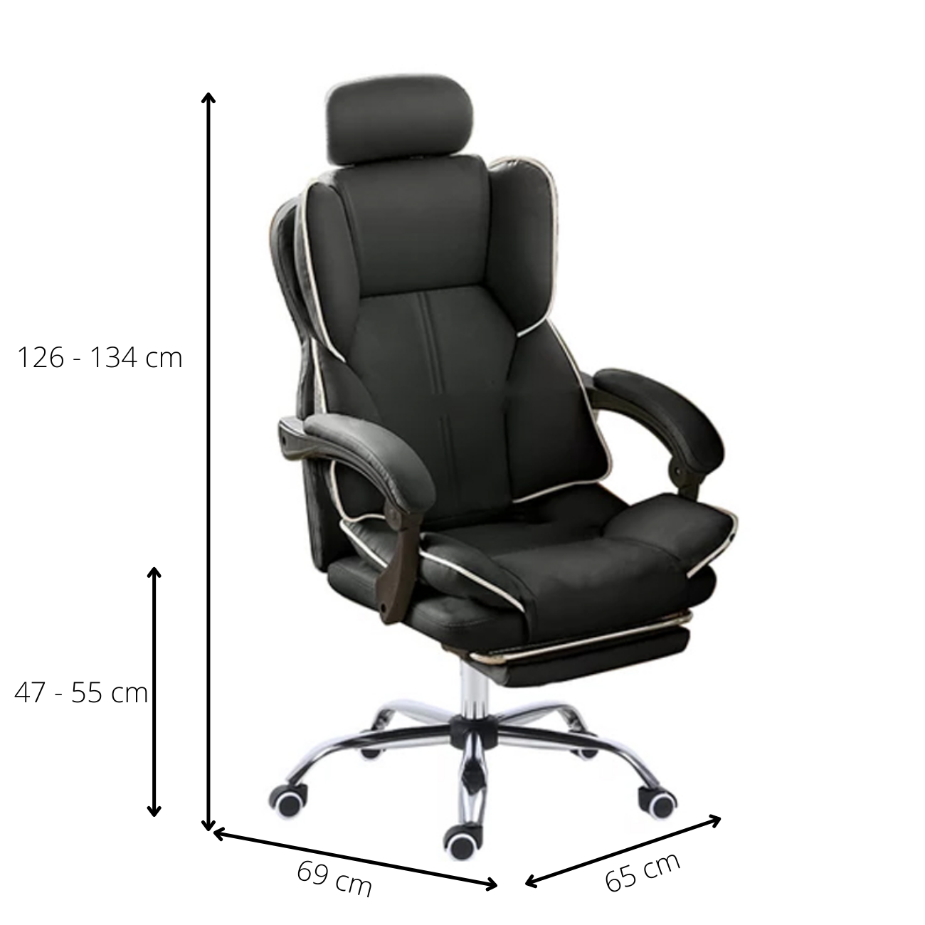 Ghế làm việc tại nhà cao cấp Ghế xoay giám đốc có gác chân thư giãn nhập khẩu CR4105-P Relaxing Office Chair