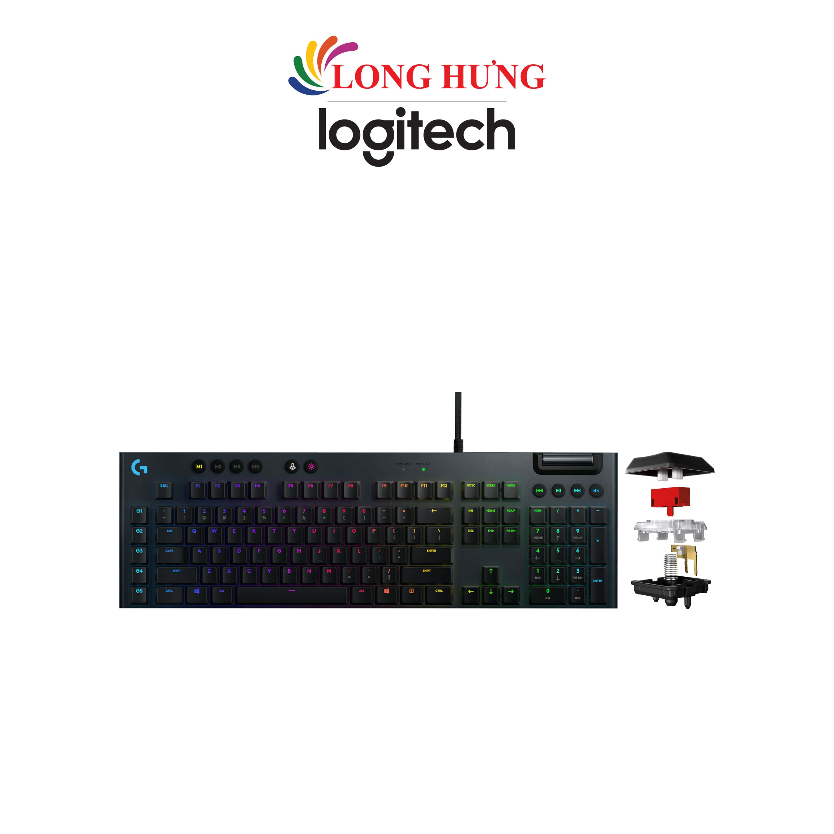 Bàn phím cơ có dây Gaming Logitech G813 Lightsync RGB - Hàng chính hãng