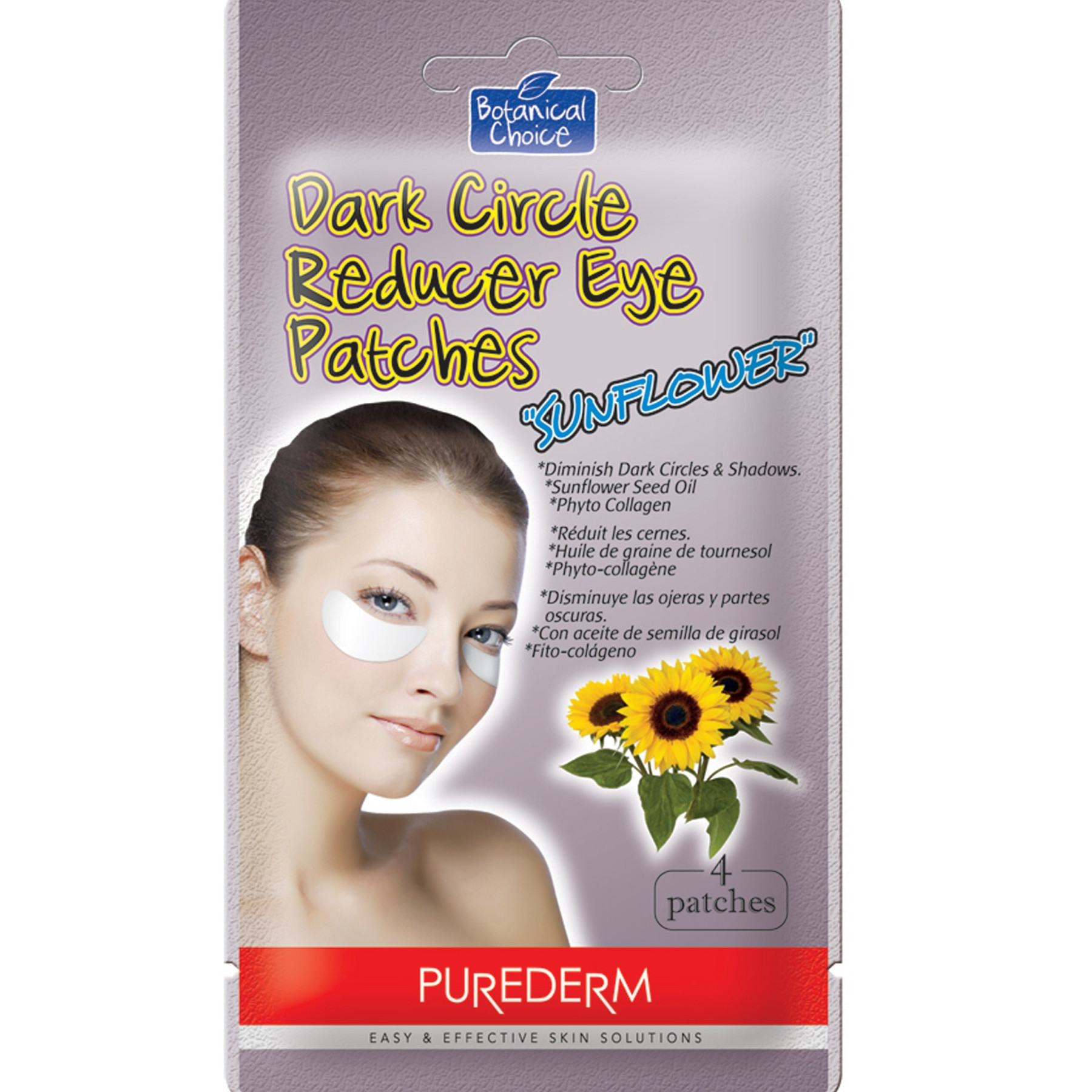 Mặt Nạ Làm Giảm Thâm quầng mắt  Purederm  DARK CIRCLE REDUCER EYE PATCHES “SUNFLOWER”