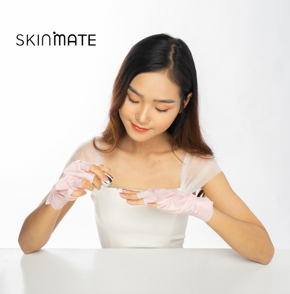 Set 3 mặt nạ Skinmate collagen dưỡng ẩm bàn tay và chăm sóc móng tay _14g/gói