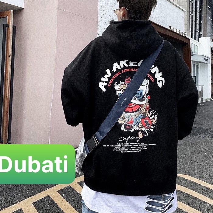 Áo Hoodie From Rộng Phong Cách Unisex, Áo Khoác Nỉ Nam Nữ In Hình Kì Lân Hot 2021- DUBATI FASHION