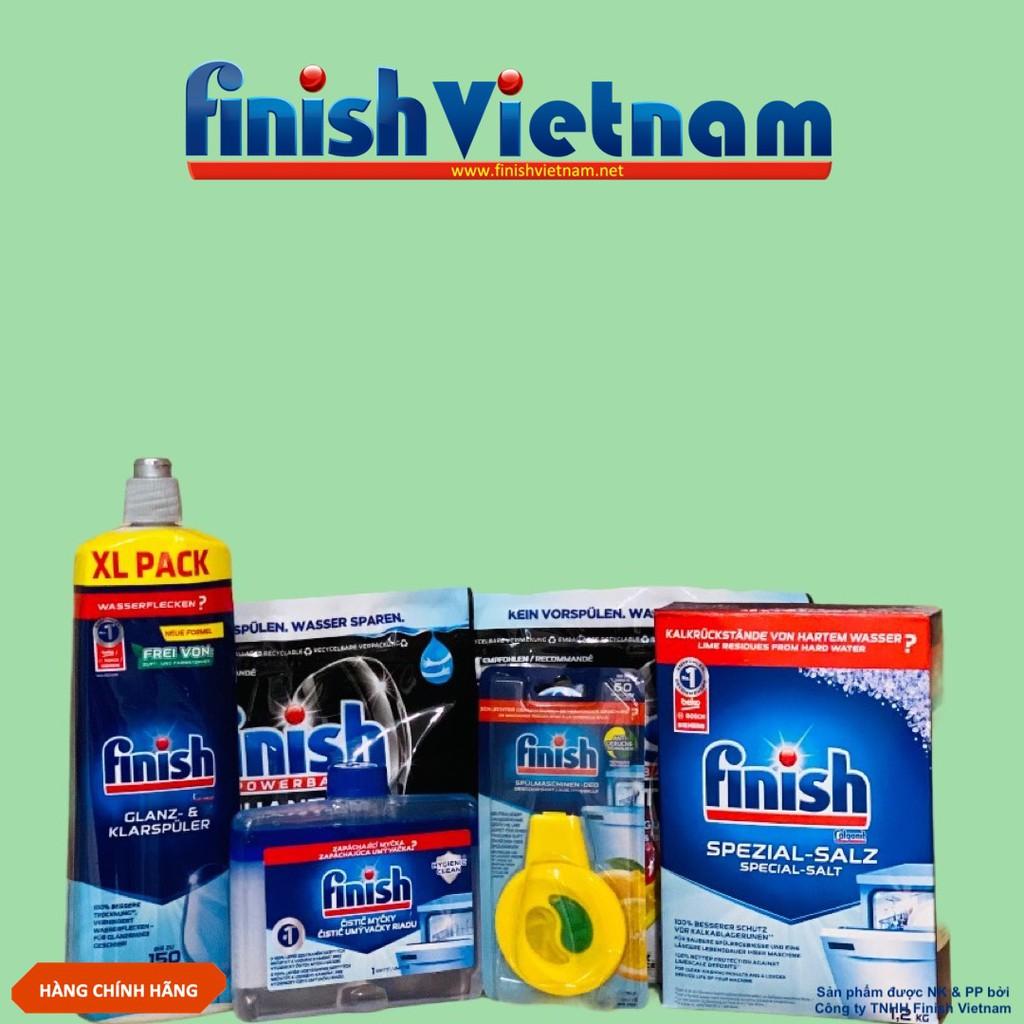 Combo - 2 túi Finish Quantum Ultimate 25v + Nước Bóng 750ml + Muối 1,2kg + DDVS Soda + Treo khử mùi