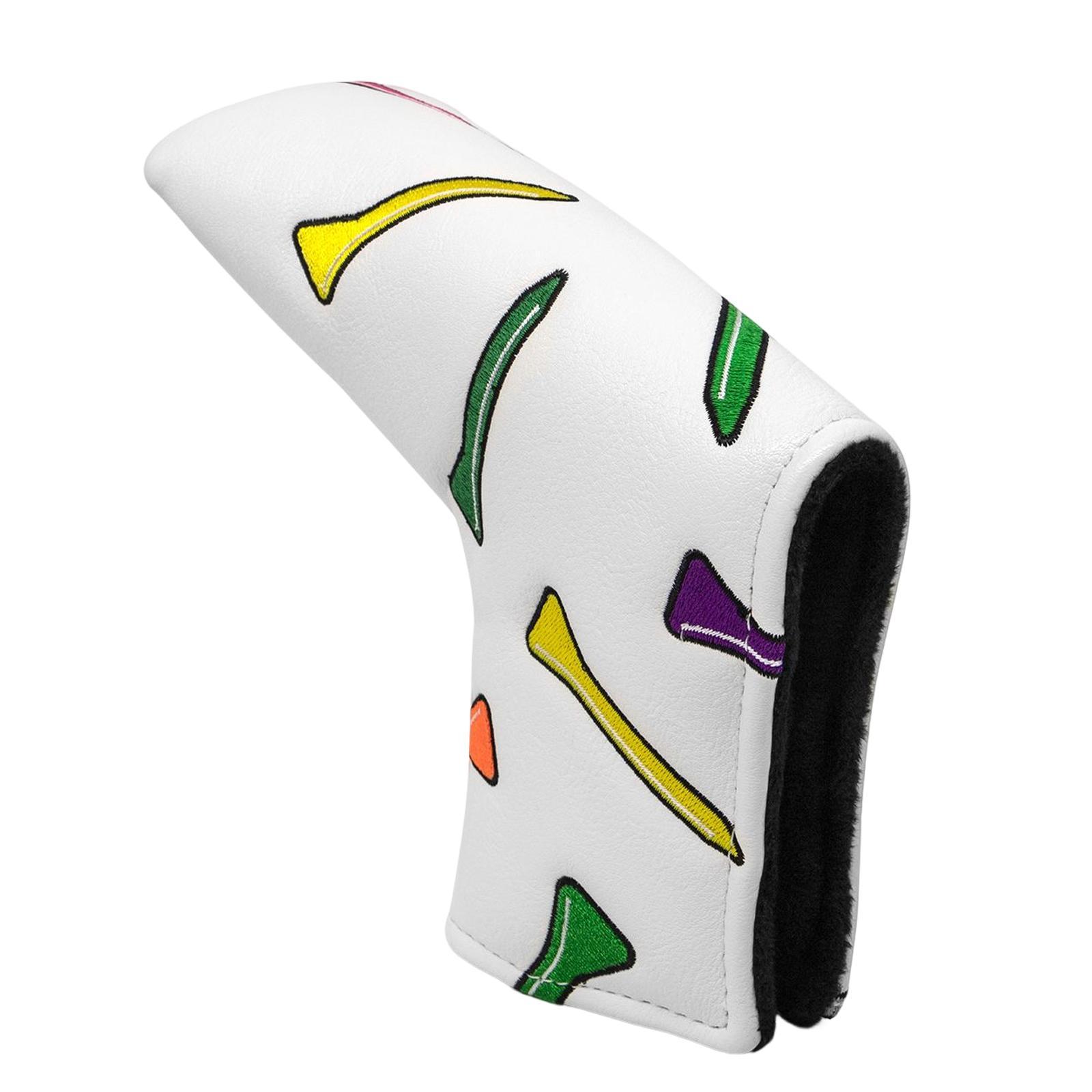 Leather Golf Mallet Putter Head Cover, Golf Club Headcovers Wrap Head Protector for Golf Center Shaft, Outdoor Sports,Most Blade Putter Club