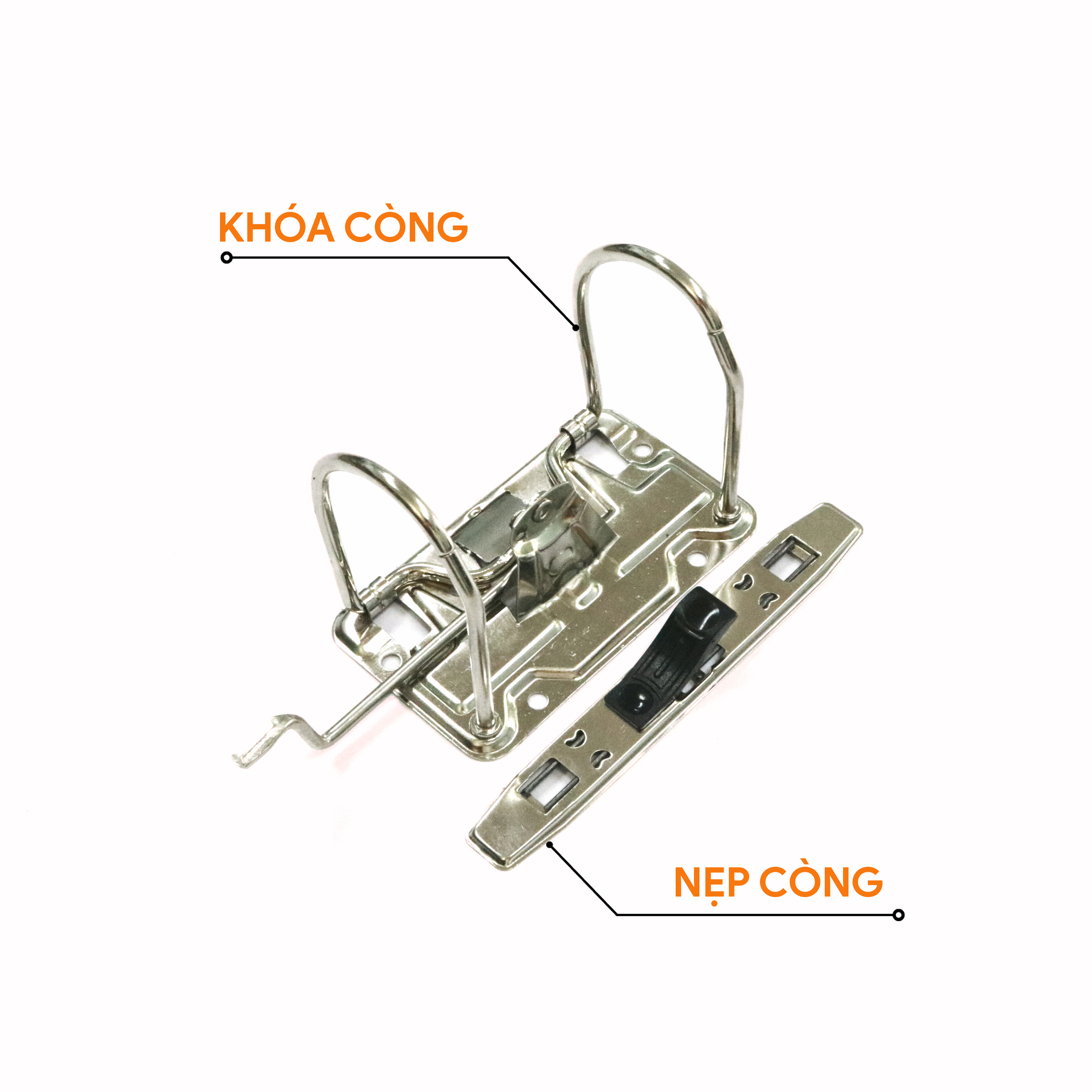 Còng bật rời kẹp tài liệu lưu trữ hồ sơ AO+ LA055 và LA075