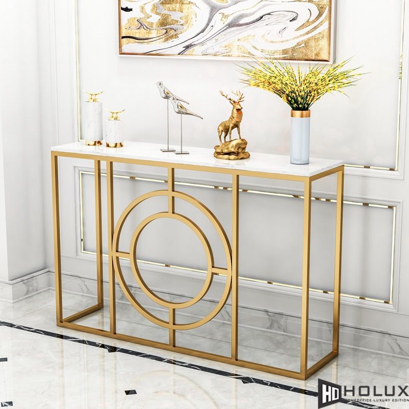 Bàn trang trí KEDI khung sắt mặt đá Juno sofa CST023 120x30x85 cm nhiều màu lựa chọn