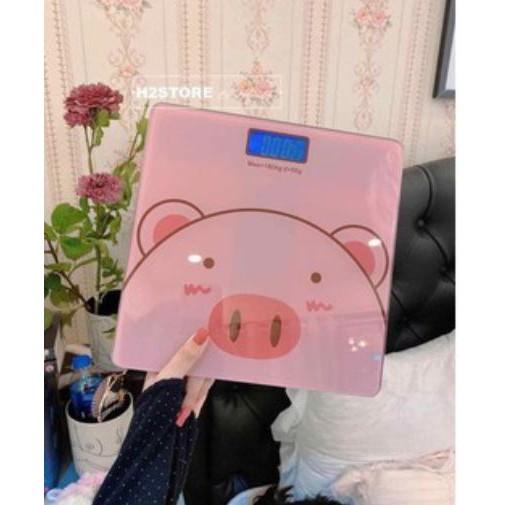 Cân lợn hồng, cân điện tử chuẩn xác, đo nhiệt độ hình dáng đáng yêu nhỏ gọn