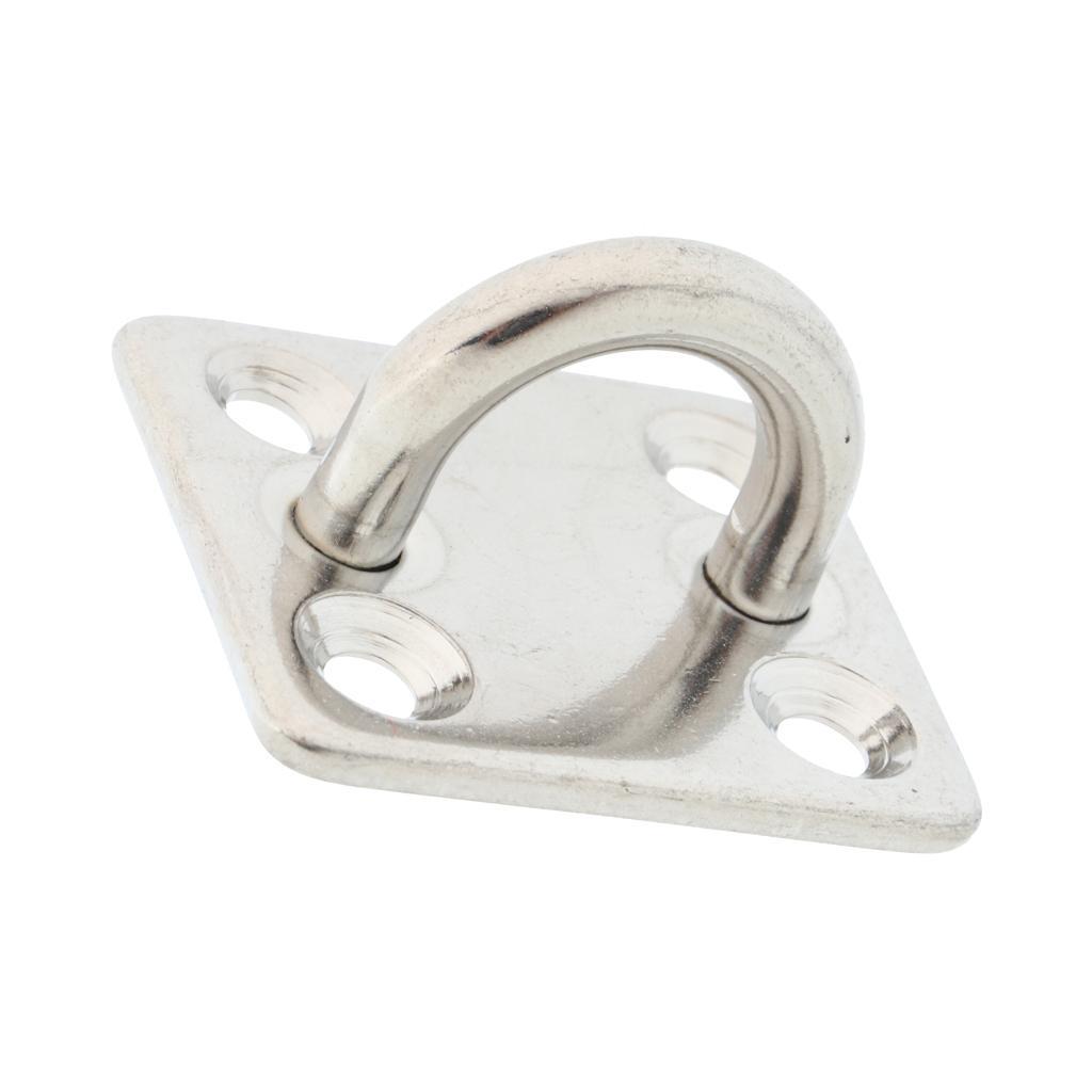 Heavy Duty Anchor 304 Stainless Steel Boat Square Eye Plate, for Yoga Swings Hammocks, Boat Rigging, Marine Deck Hardware