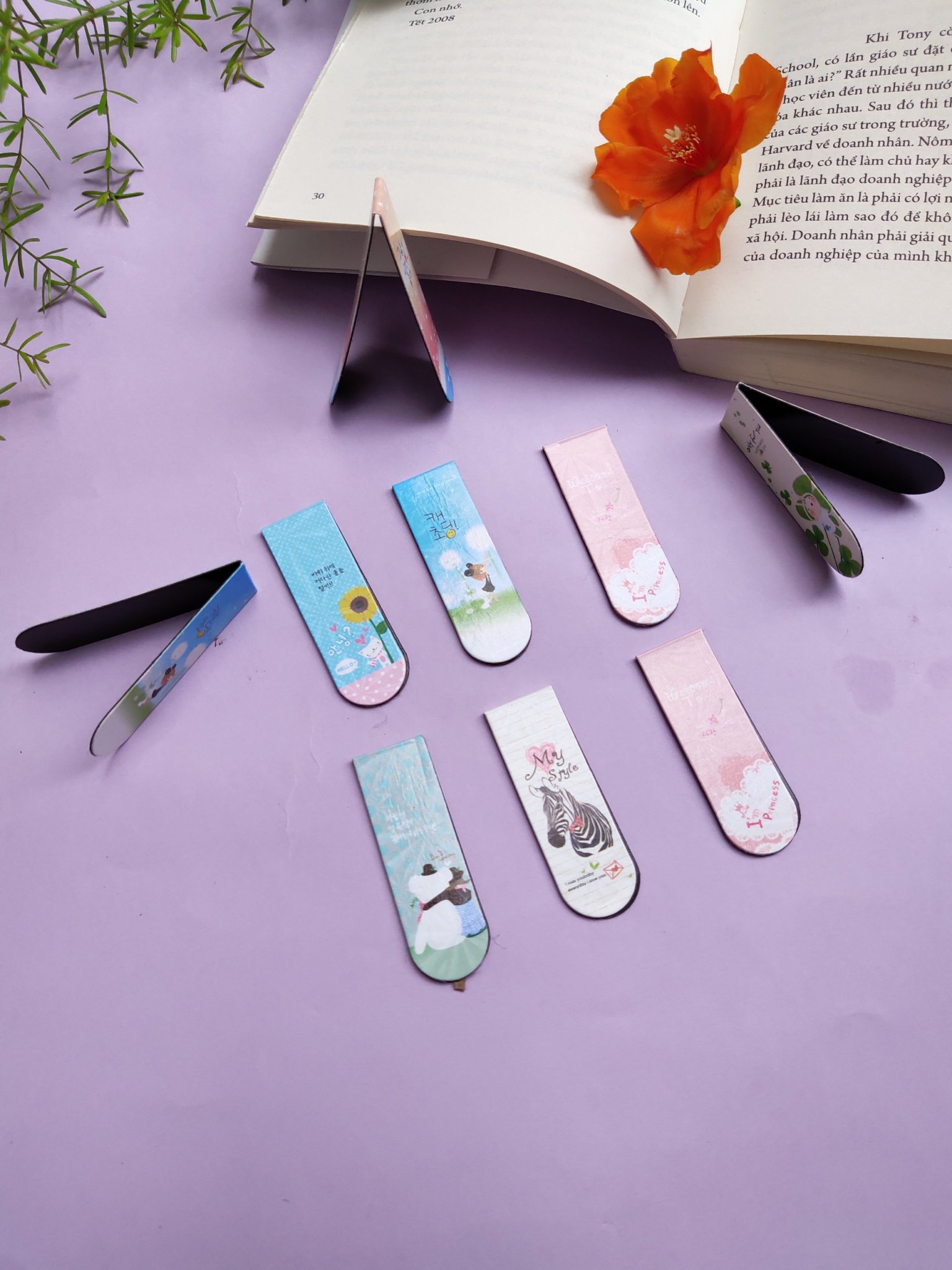 Combo 9 Bookmark Nam Châm Đánh Dấu Sách - Động Vật Dễ Thương (Mẫu Ngẫu Nhiên)