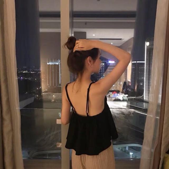 KÈM ViDEO THẬT Áo 2 dây chun eo có tăng đơ hàng 2 lơp trước ngực