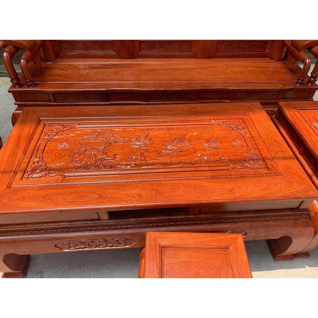 Bộ Tần Thuỷ Hoàng Gỗ Hương Đá tay 12 cột liền , yếm liền hàng khuôn 4 ván 2