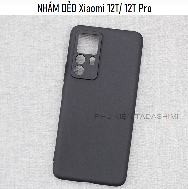 Ốp Lưng Nhám Dẻo Đen Cho Xiaomi 12T/ K50 Ultra, Xiaomi 12T Pro Chống Bẩn, Không Bám VÂN TAY, Có Gờ Bảo Vệ Camera.