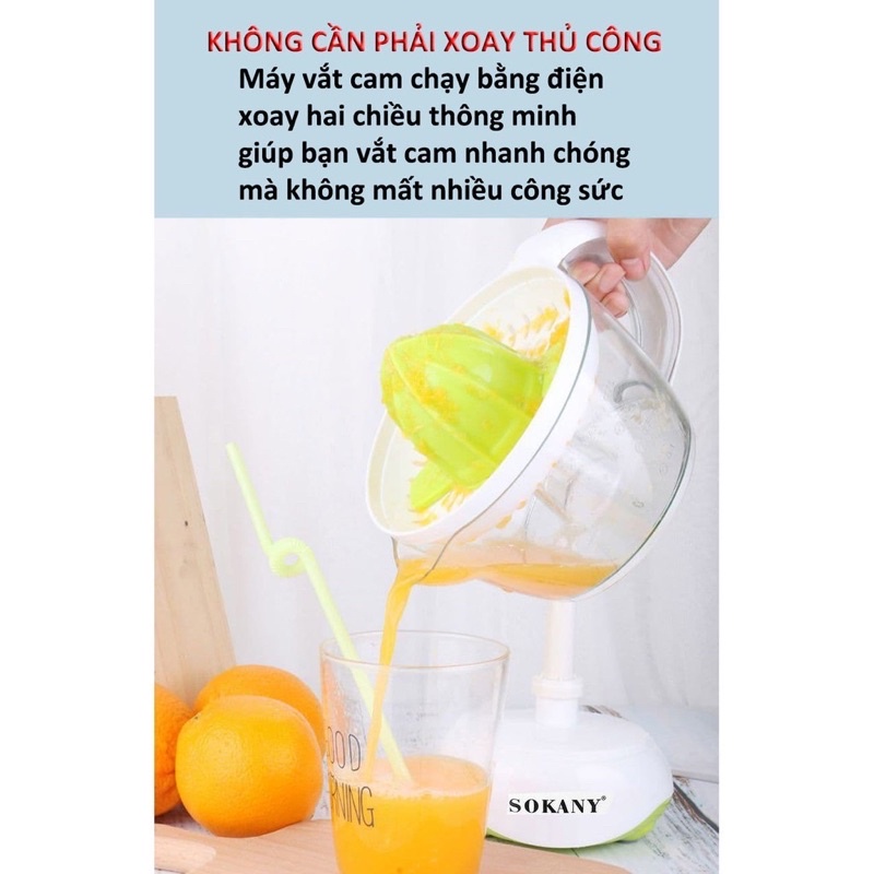 Máy ép, máy vắt cam, máy ép cam bằng điện dung tích 700ml, công suất mạnh mẽ 45W màu xanh