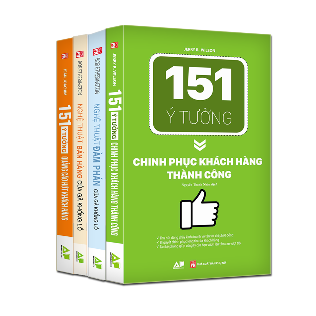 Bộ Sách Bán Hàng Đỉnh Cao: 151 Ý Tưởng Chinh Phục Khách Hàng Thành Công, 151 Ý Tưởng Quảng Cáo Hút Khách Hàng, Nghệ Thuật Đàm Phán Và Bán Hàng Của Gã Khổng Lồ