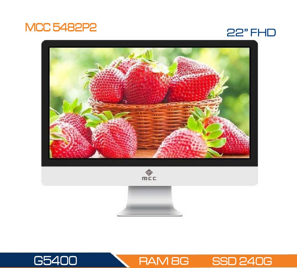 Bộ PC All In One MCC 5482P2 Home Office Computer CPU G5400/ Ram8G/ SSD240G/ Wifi/ Camera/ 22inch ( Hàng chính hãng)