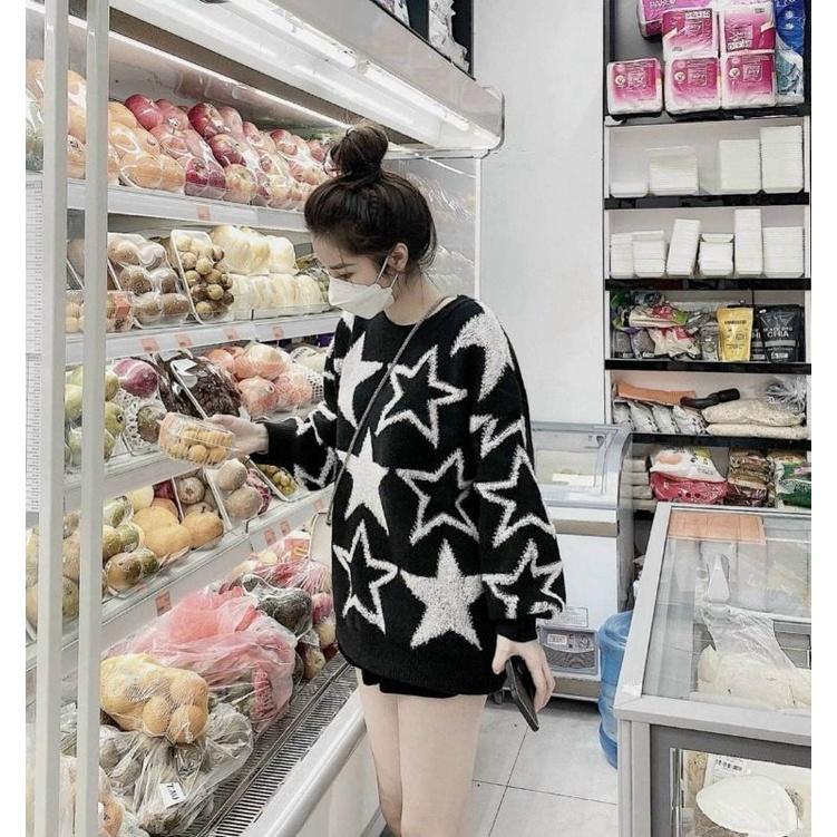 Áo len hình ngôi sao dáng dấu quần