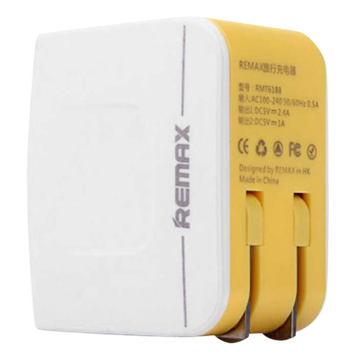 Adapter Sạc 2 Cổng USB Remax RMT6188 3.4A - Hàng Chính Hãng