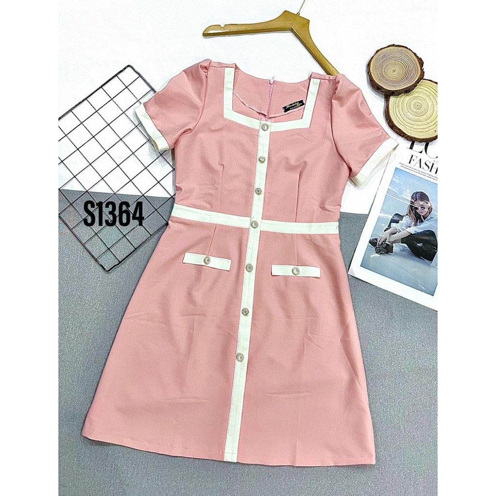 Đầm suông công sở nữ dưới 60kg vải cotton mềm mát thấm hút mồ hôi tốt nhiều màu