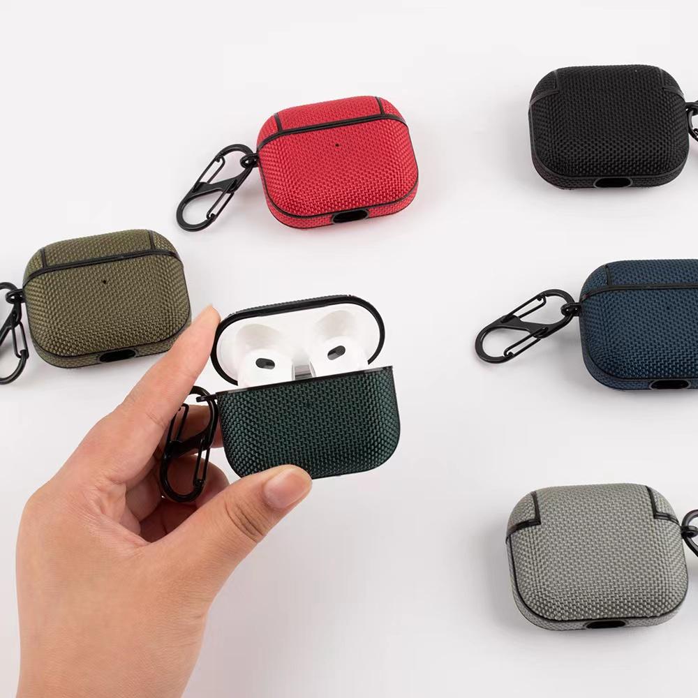 Vỏ Bảo Vệ Hộp Sạc Tai Nghe AirPods Pro 2 3 AirPods Pro 3 2 Bằng Vải Dệt Chống Dấu Vân Tay