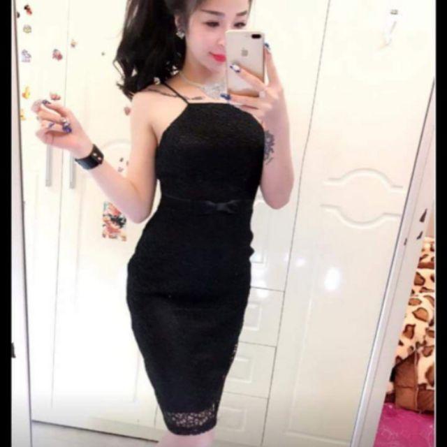Đầm body yếm ren 2 dây