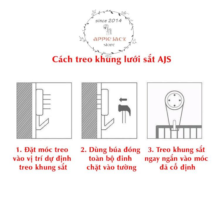 Lưới sắt hình đám mây siêu kute - decor treo ảnh - Tặng kèm móc treo