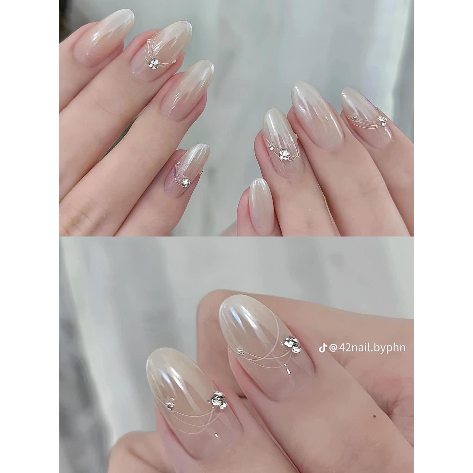 Tráng Gương Ngọc Trai Ánh Trong, Trắng Bạc Nhạt, Bạc INOX 10g Tạo Hiệu Ứng Ánh Bạc, Sáng Bóng Lấp Lánh Như Ngọc Trai Trang Trí Móng Siêu Đẹp