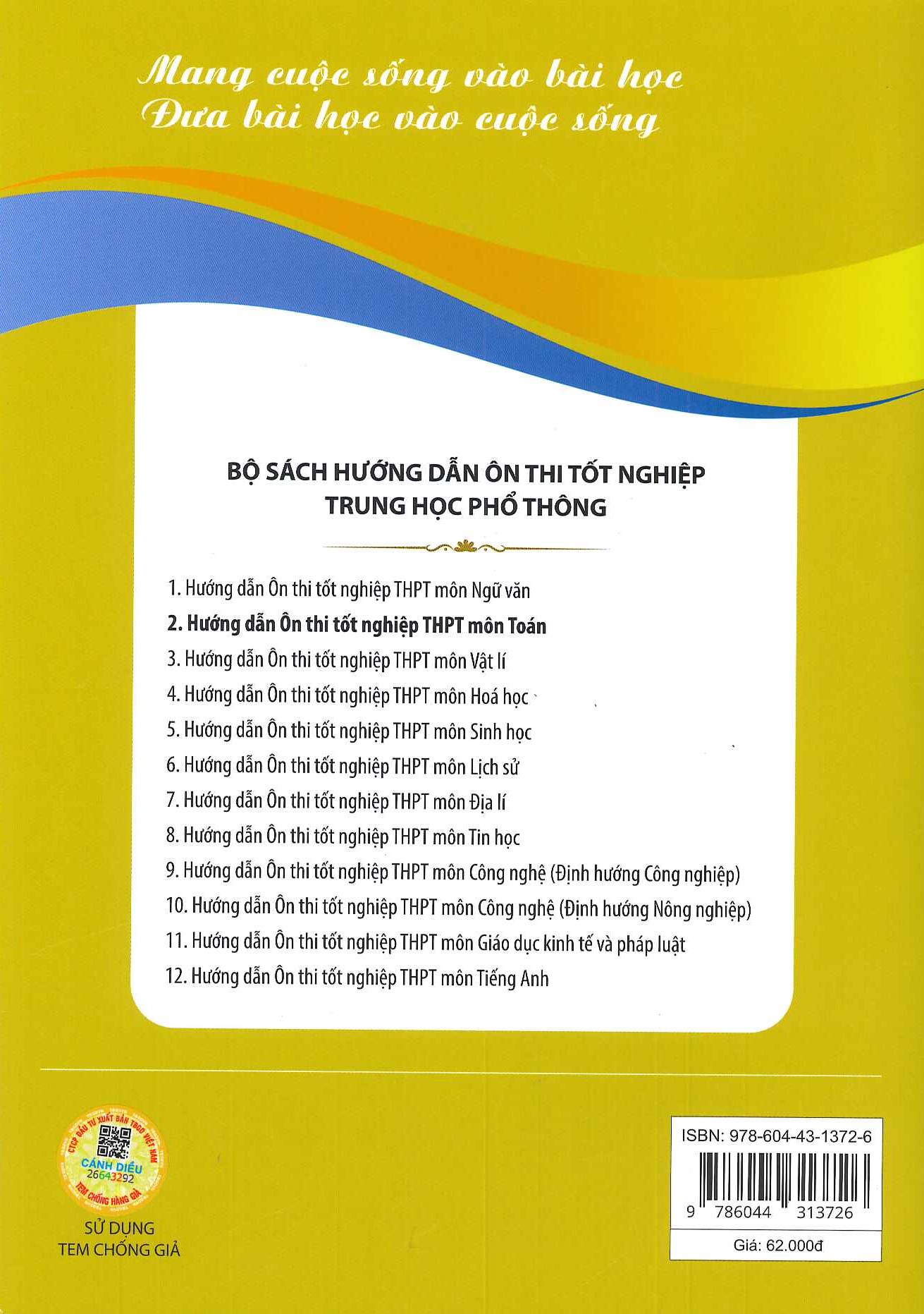 Hướng Dẫn Ôn Thi Tốt Nghiệp THPT Môn TOÁN (Năm 2024 - 2025) - Đỗ Đức Thái (Chủ biên), Phạm Xuân Chung, Nguyễn Sơn Hà, Nguyễn Thị Phương Loan, Phạm Sỹ Nam