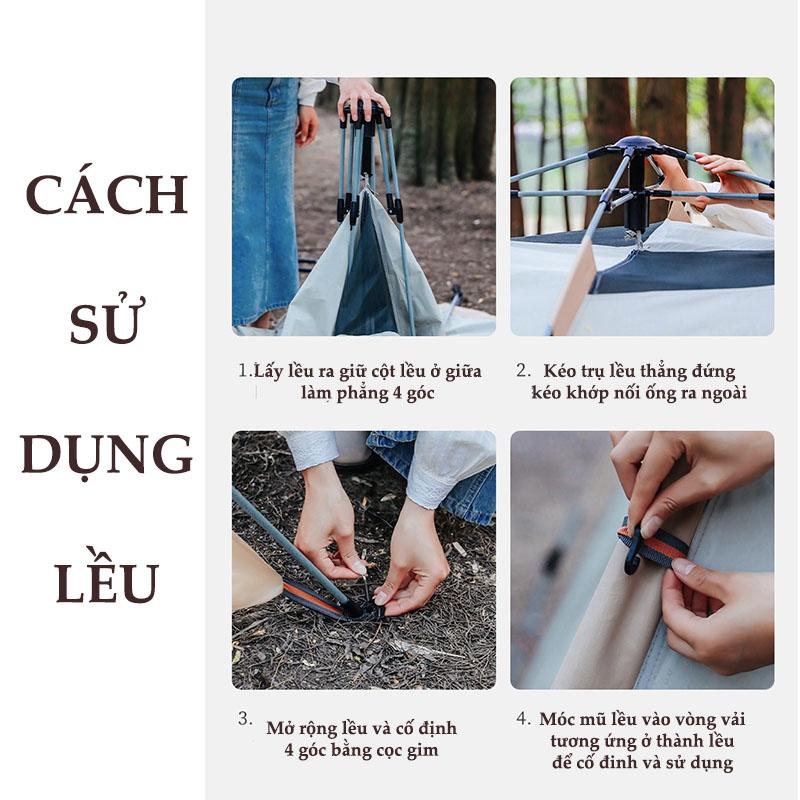 Lều cắm trại, Lều Camping, chống mưa, chống nước, chống tia UV, Phù hợp nhóm từ 4-6 người