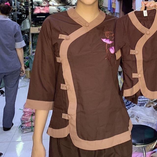 ĐỒ LAM ĐI CHÙA Pháp Phục Phật Giáo Mẫu Tim Phối