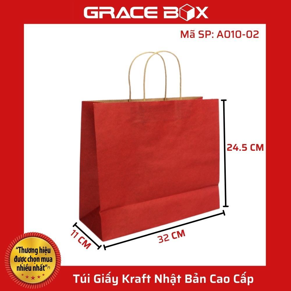 Túi Giấy Kraft Nhật Cao Cấp - Màu Đỏ Đô