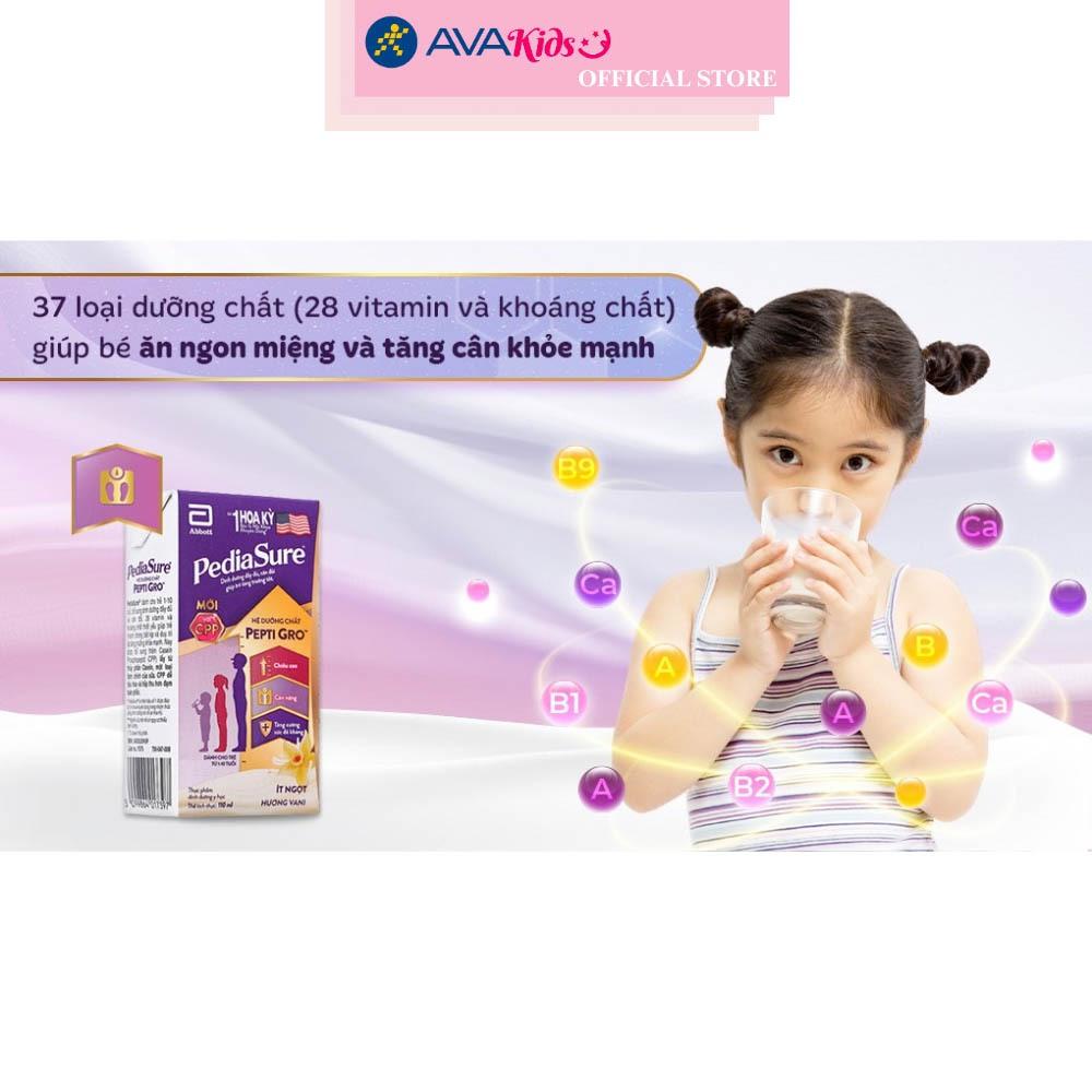 Lốc 4 hộp sữa pha sẵn Abbott PediaSure hương vani 110 ml (1 - 10 tuổi)