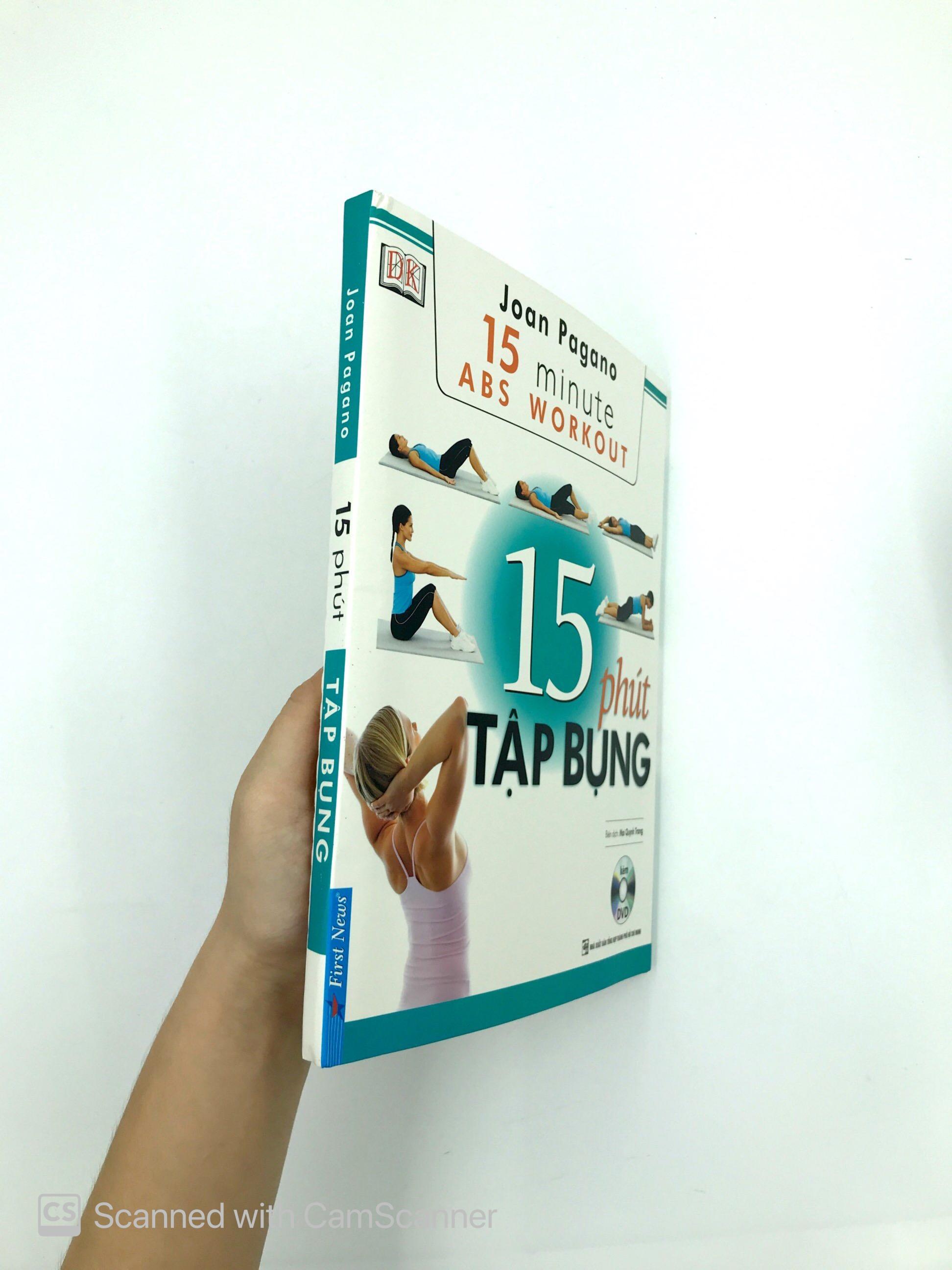 Sách Lò Xo - 15 Phút Tập Bụng (Kèm 1 DVD)