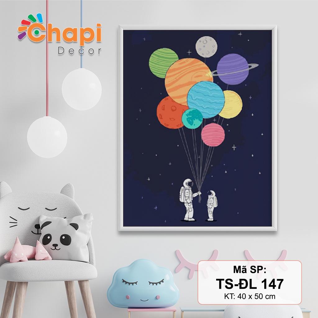 Tranh tô màu theo số Chapi Tranh Đẹp Lạ về đêm Size 40x50cm đã căng khung