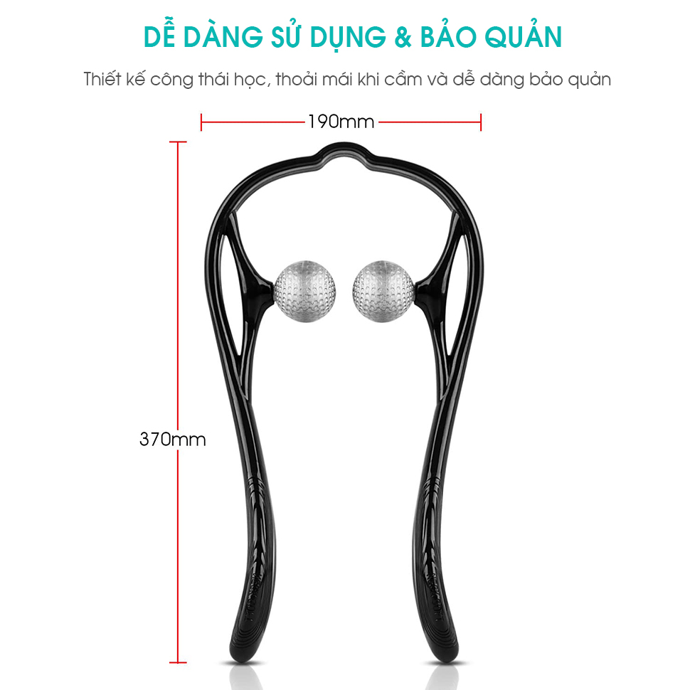 Hình ảnh Dụng Cụ Massage Đa Năng Cao Cấp KingTech - Hỗ Trợ Mát Xa Cổ, Vai, Gáy - Tiện Dụng, Nhẹ Nhàng - Chính Hãng