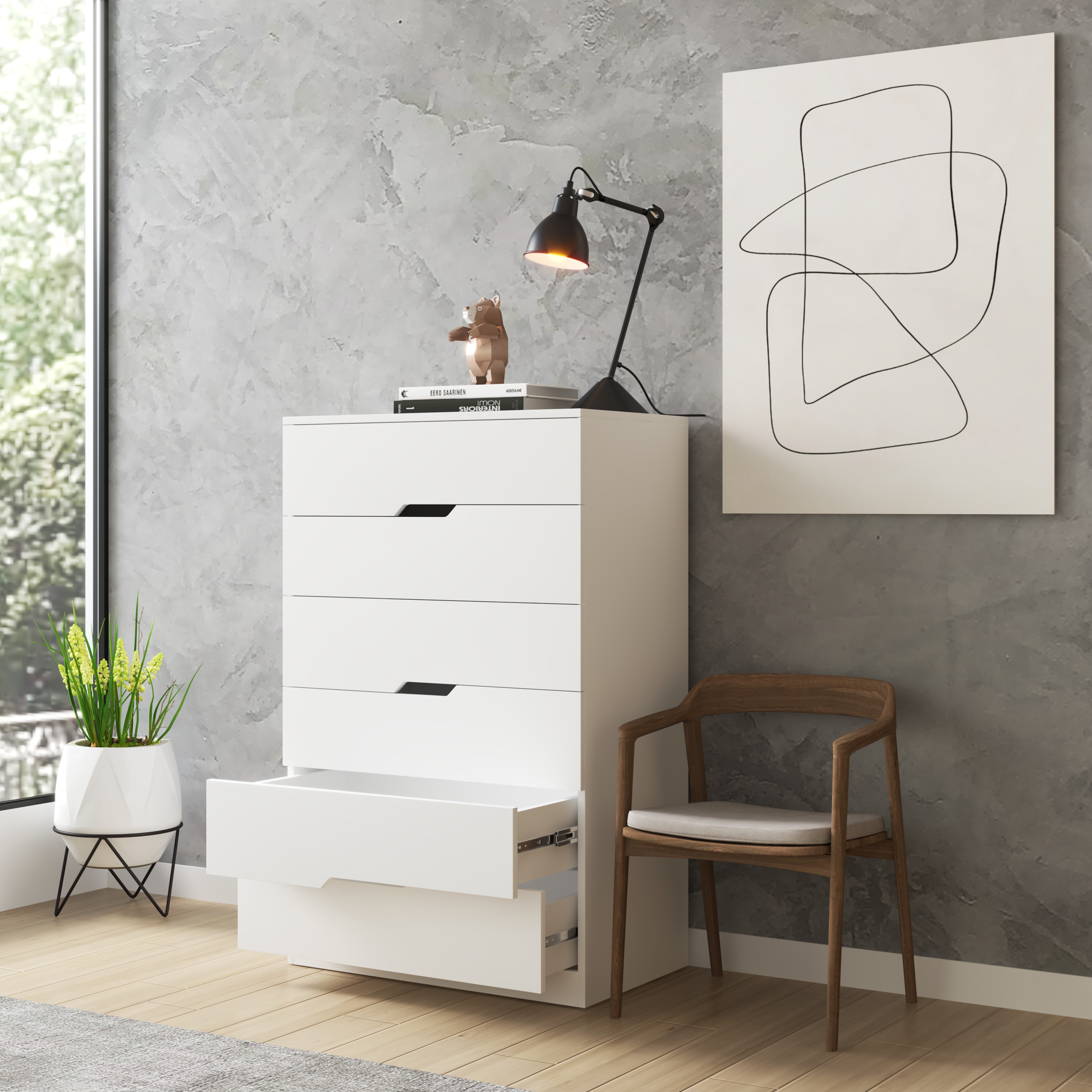 DASH , Tủ đựng đồ - 6 ngăn kéo , 76cm x 46cm x 120cm , THK_054