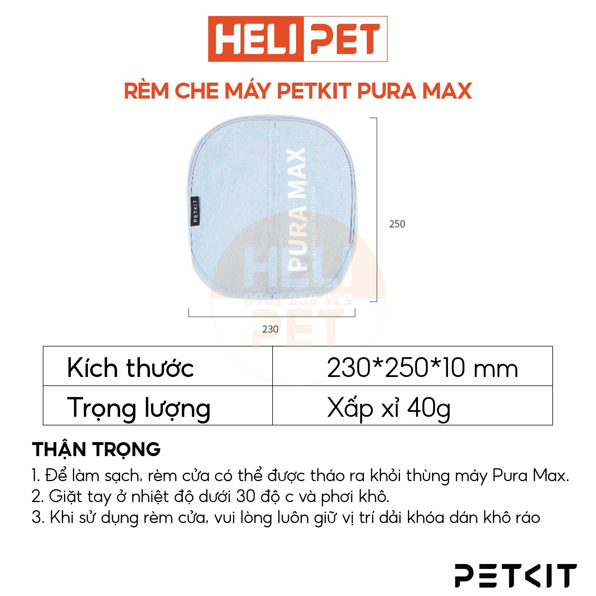 Rèm Che Dùng Cho Máy Dọn Phân Mèo Tự Động Petkit Pura Max- HeLiPet