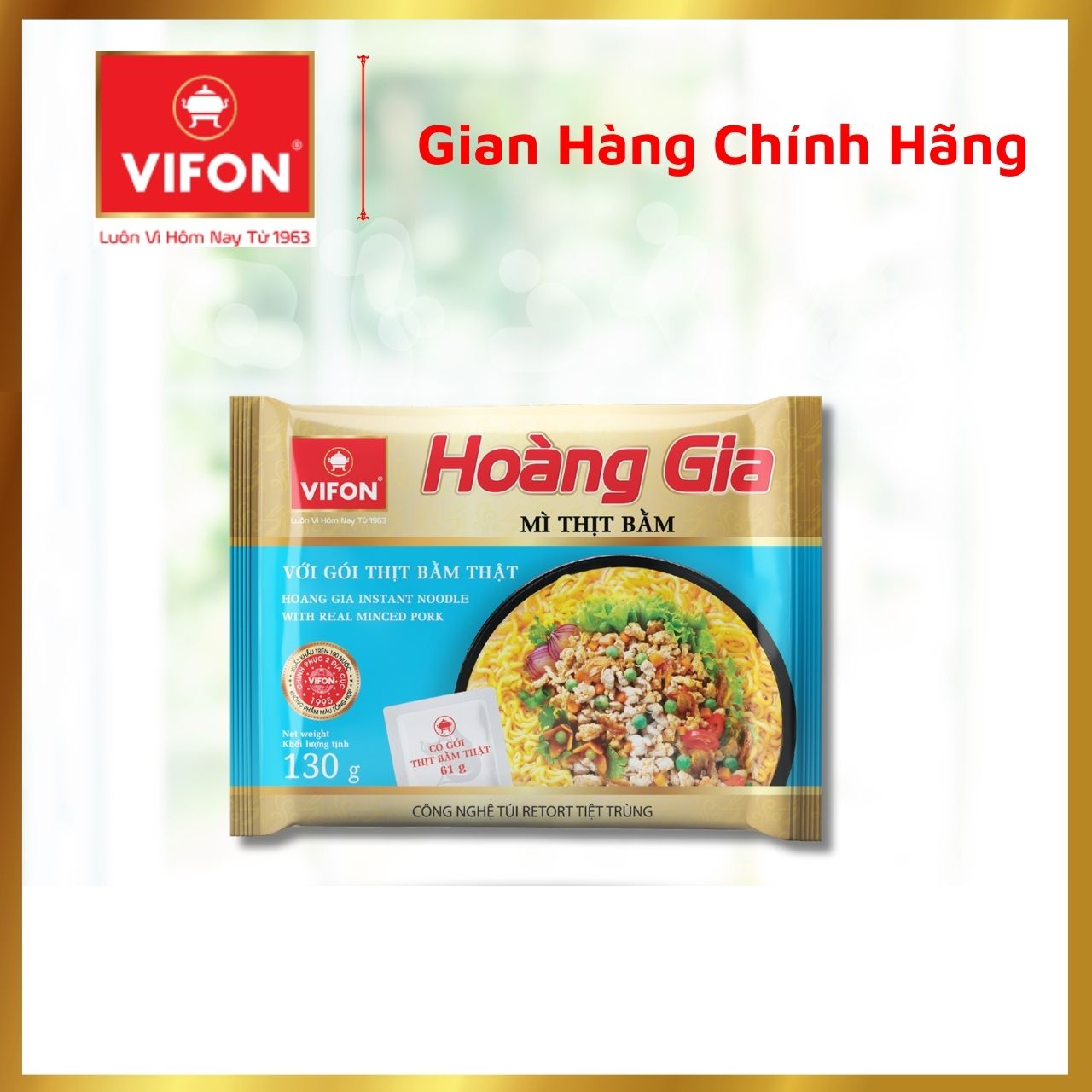 Thùng 18 Mì Thịt Bằm HOÀNG GIA VIFON (130gr / Gói)