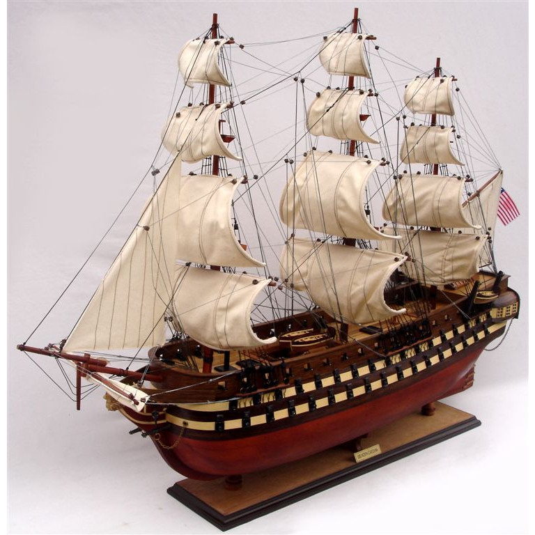Thuyền buồm gỗ USS North Carolina dài 97cm