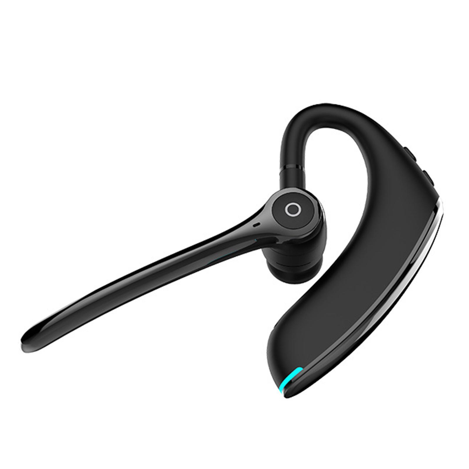 Bluetooth Single Ear Headset Active Noice Reduction Wireless Waterproof Earpiece with Mic Laptops for Workout Trucker Driving Call