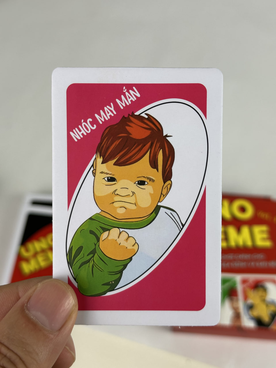 Bộ bài UNO MEME 114 lá bài vui nhộn, lá bài dày và in đẹp