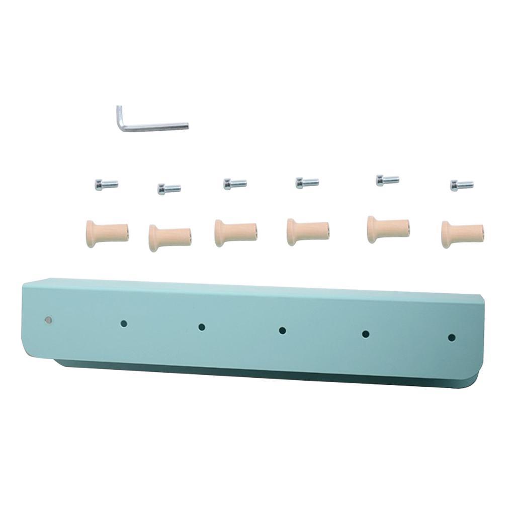 Iron Wall Mounted Storage Display Hanging Rack Shelf Home Decor ~Blue
